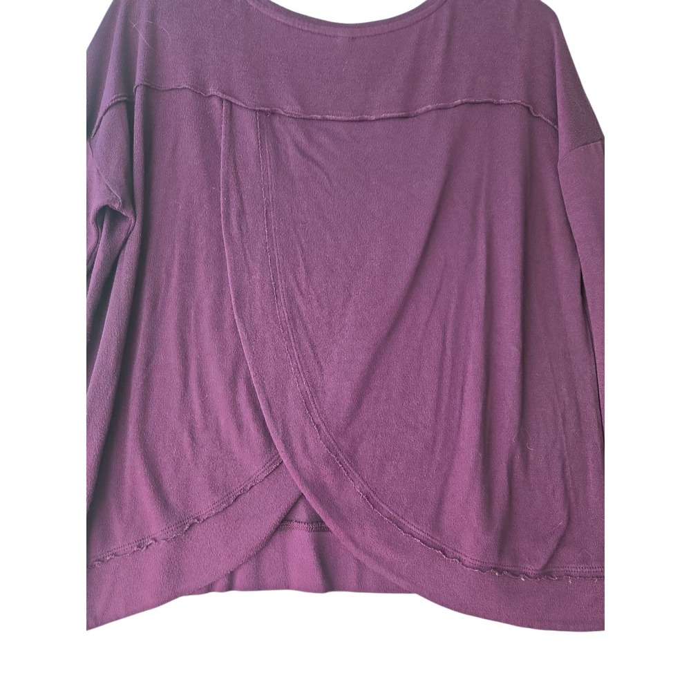 Mudd Womens M Purple Knit Top‎ Cross Back Long Sleeve Y2K Grunge 2000s